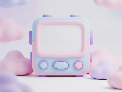 Ekranı boş pastel oyun makinesi